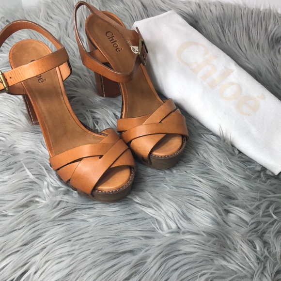Chloe Shoes - Chloe strap leather Block heel sandal 6.5